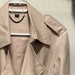 AllSaints Bexley trench coat, size S in tan/mauve
